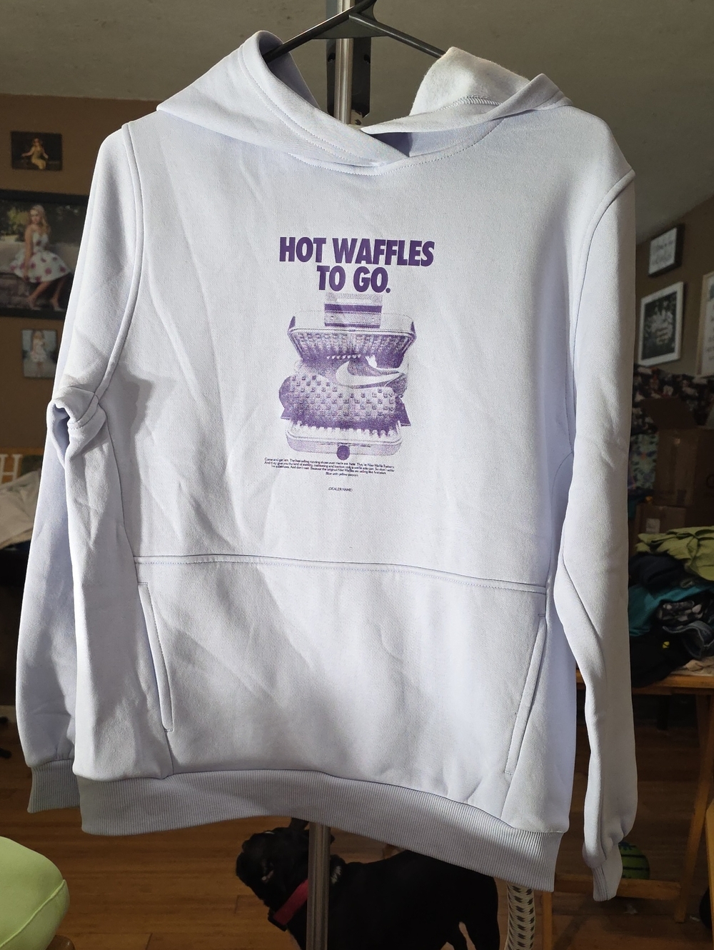 Nike Men’s Light Lavender Crewneck Hoodie with Purple Graphic
